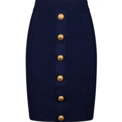 Balmain - Pencil Skirt - Blue Marine - Balmain Exclusive Luxury Collection - Avvenice