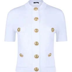 Balmain - Pointelle Knit Cardigan - White - Balmain Exclusive Luxury Collection - Avvenice