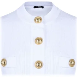Balmain - Pointelle Knit Cardigan - White - Balmain Exclusive Luxury Collection - Avvenice