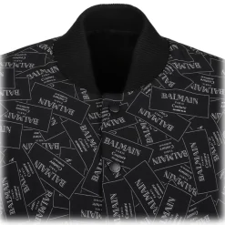 Balmain - Printed Bomber Jacket - Black - Balmain Exclusive Luxury Collection - Avvenice