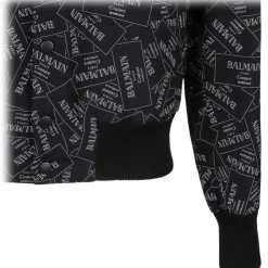 Balmain - Printed Bomber Jacket - Black - Balmain Exclusive Luxury Collection - Avvenice