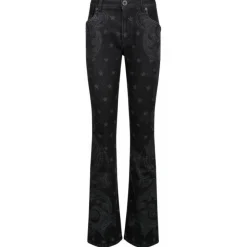 Balmain - Star and Paisley Print Denim Jeans - Black - Balmain Exclusive Luxury Collection - Avvenice