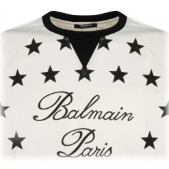 Balmain - Star T-Shirt - Beige Black - Balmain Exclusive Luxury Collection - Avvenice