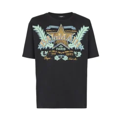 Balmain - T-Shirt - Black Multicolor - Balmain Exclusive Luxury Collection - Avvenice