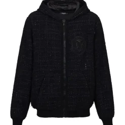 Balmain - Tweed Hooded Jacket - Black - Balmain Exclusive Luxury Collection - Avvenice