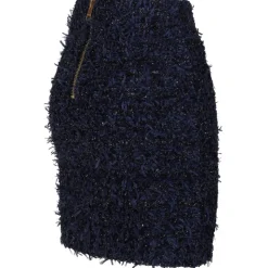 Balmain - Tweed Mini Skirt - Dark Blue - Balmain Exclusive Luxury Collection - Avvenice