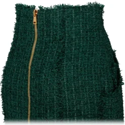 Balmain - Tweed Pencil Skirt - Dark Green - Balmain Exclusive Luxury Collection - Avvenice