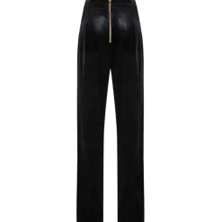 Balmain - Velvet Trousers - Black - Balmain Exclusive Luxury Collection - Avvenice