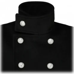 Balmain - Wool Double Breasted Coat - Black - Balmain Exclusive Luxury Collection - Avvenice