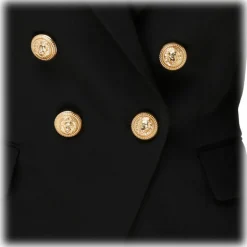 Balmain - Wool Double Breasted Blazer - Black - Balmain Exclusive Luxury Collection - Avvenice