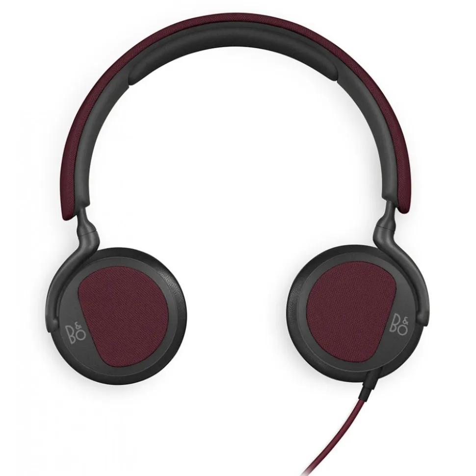 Bang & Olufsen - B&O Play - Beoplay H2 - Deep Red - Flexible On-Ear Corded Headphone with Microphone and Remote Control - Avvenice