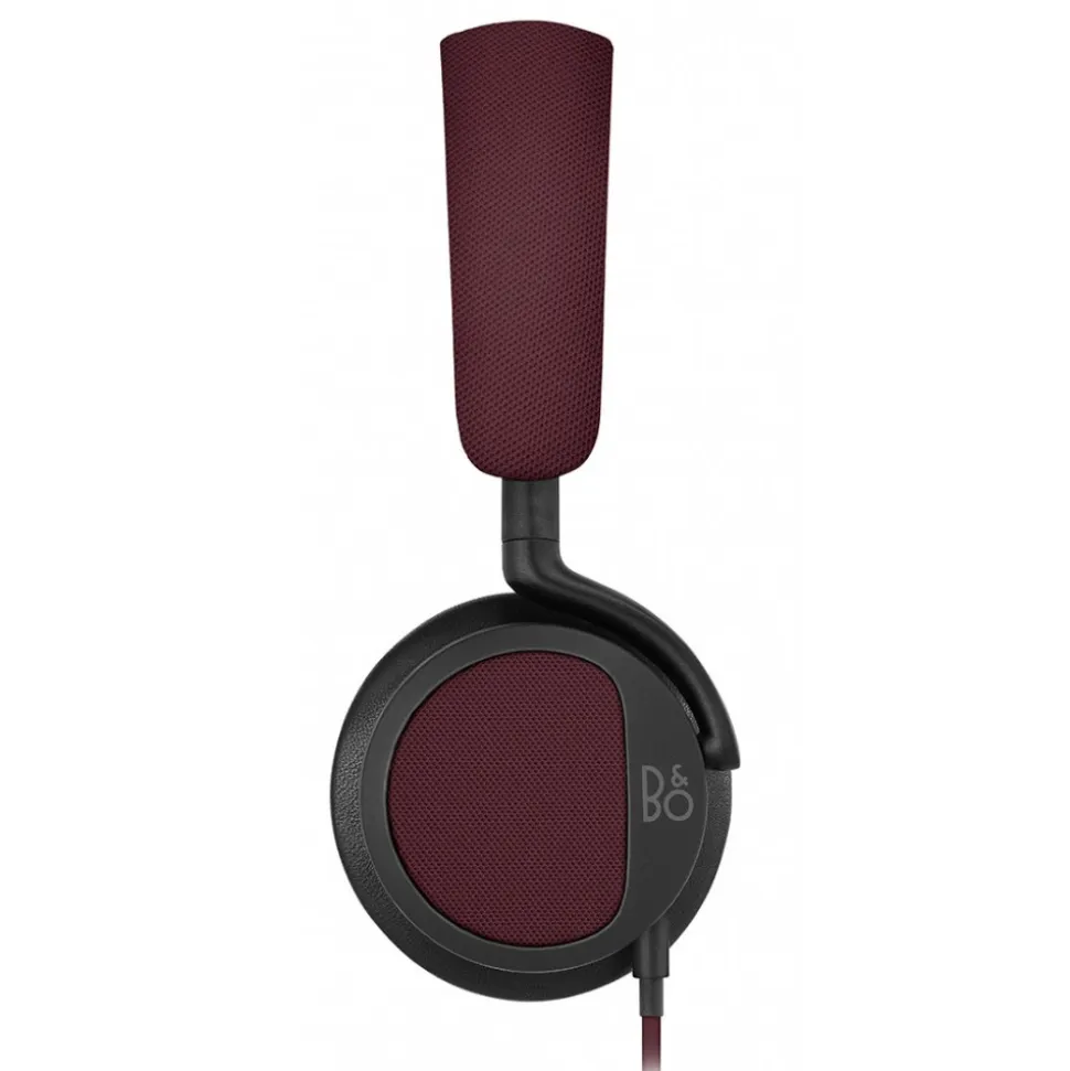 Bang & Olufsen - B&O Play - Beoplay H2 - Deep Red - Flexible On-Ear Corded Headphone with Microphone and Remote Control - Avvenice