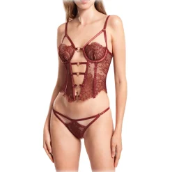 Belarex - Cape Town Bustier - Dark Red - Bustier - Lingerie - Luxury Exclusive Collection - Avvenice
