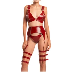 Belarex - Rome Garters - Dark Red - Harnesses - Lingerie - Luxury Exclusive Collection - Avvenice
