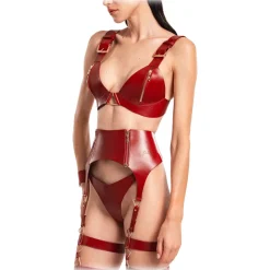 Belarex - Rome Suspender Belt - Dark Red - Suspender Belt - Lingerie - Luxury Exclusive Collection - Avvenice