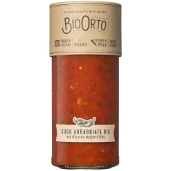 BioOrto - Organic Arrabbiata Sauce - Organic Preserved Foods - 550 g - Avvenice