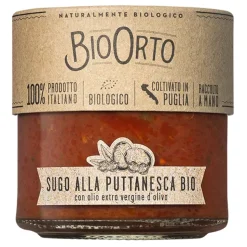 BioOrto - Organic Puttanesca Sauce - Organic Preserved Foods - 185 g - Avvenice