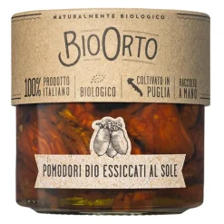 BioOrto - Organic Sun Dried Tomatoes in Evo Oil - Organic Preserved Foods - 200 g - Avvenice