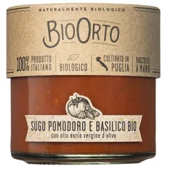 BioOrto - Organic Tomato and Basil Sauce - Organic Preserved Foods - 185 g - Avvenice