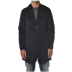 BoB Company - 3/4 Coat in Cloth Fabric - Blue - Jacket - Made in Italy - Luxury Exclusive Collection - Avvenice