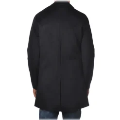 BoB Company - 3/4 Coat in Cloth Fabric - Blue - Jacket - Made in Italy - Luxury Exclusive Collection - Avvenice