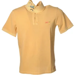 BoB Company - Polo Shirt with Short Sleeves and Print Detail - Yellow - T-Shirt - Made in Italy - Luxury Exclusive Collection - Avvenice