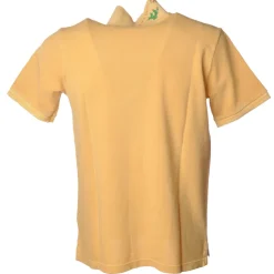BoB Company - Polo Shirt with Short Sleeves and Print Detail - Yellow - T-Shirt - Made in Italy - Luxury Exclusive Collection - Avvenice