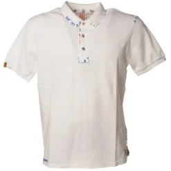 BoB Company - Polo Shirt with Embroidery and Patches - White - T-Shirt - Made in Italy - Luxury Exclusive Collection - Avvenice