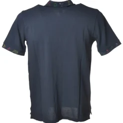 BoB Company - Polo Shirt with Short Sleeves and Embroidery Detail - Blue - T-Shirt - Made in Italy - Luxury Exclusive Collection - Avvenice