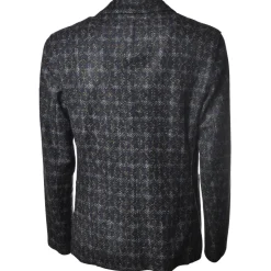 BoB Company - Single-Breasted Jacket with Two Buttons - Blue/Gray - Jacket - Made in Italy - Luxury Exclusive Collection - Avvenice