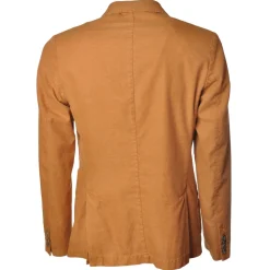 BoB Company - Single-Breasted Jacket in Delavè Fabric - Orange - Jacket - Made in Italy - Luxury Exclusive Collection - Avvenice