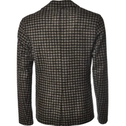 BoB Company - Single-Breasted Jacket in Piedepull Pattern - Black/Beige - Jacket - Made in Italy - Luxury Exclusive Collection - Avvenice