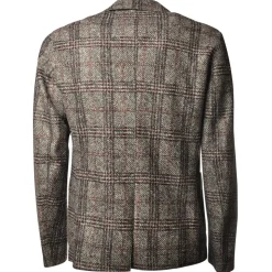 BoB Company - Single-Breasted Jacket in Check Pattern - Beige/Red - Jacket - Made in Italy - Luxury Exclusive Collection - Avvenice