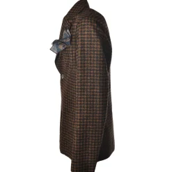 BoB Company - Single-Breasted Jacket in Houndstooth Pattern - Black/Brown - Jacket - Made in Italy - Luxury Exclusive Collection - Avvenice