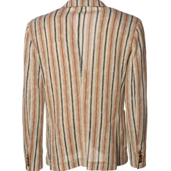 BoB Company - Single-Breasted Jacket in Striped Pattern - Multicolor - Jacket - Made in Italy - Luxury Exclusive Collection - Avvenice