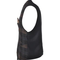 BoB Company - Single-Breasted Waistcoat in Check Pattern - Blue/Beige - Waistcoat - Made in Italy - Luxury Exclusive Collection - Avvenice