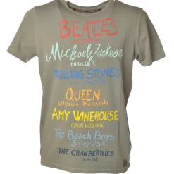 BoB Company - T-Shirt with Multicolor Written Print - Green - T-Shirt - Made in Italy - Luxury Exclusive Collection - Avvenice