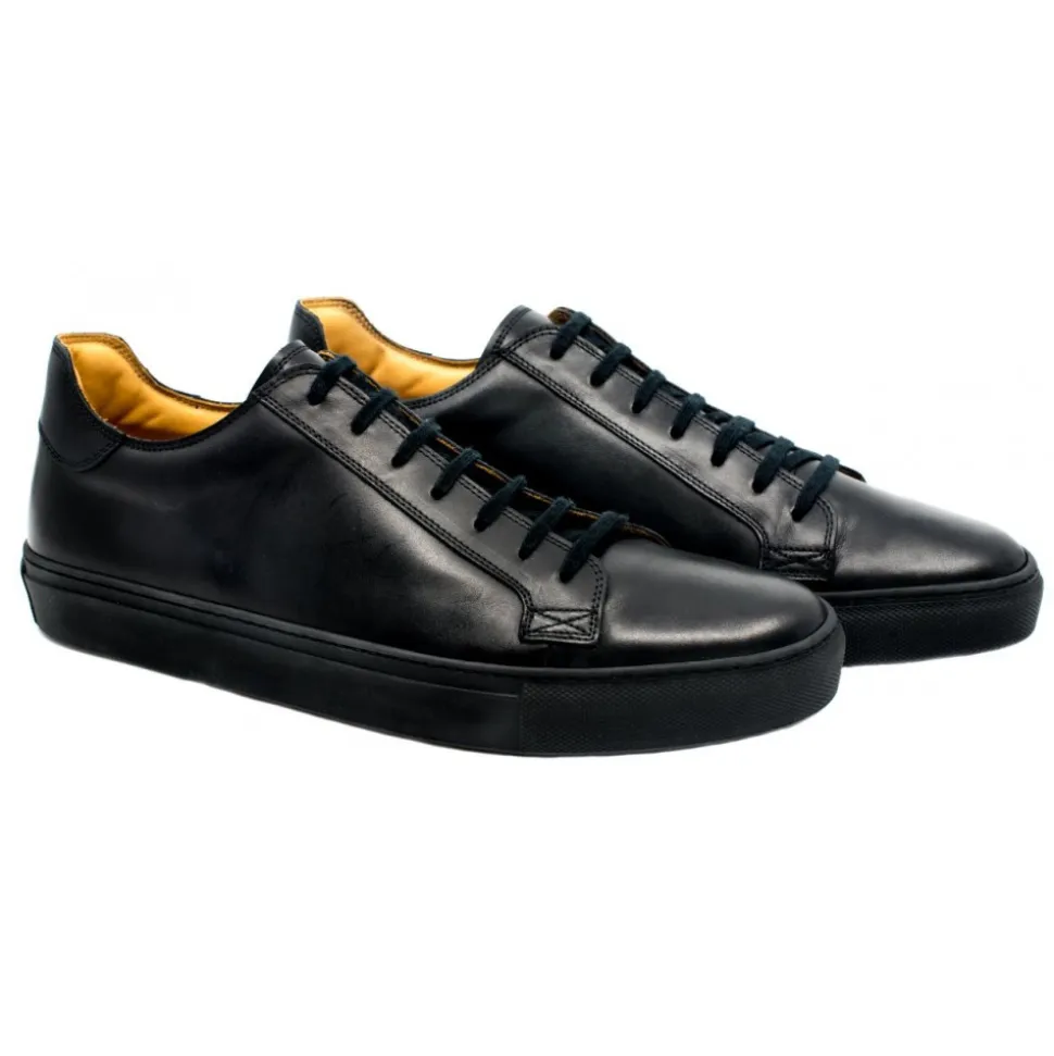 Bottega Senatore - Carulo - Sneakers - Black - Italian Handmade Man Shoes - High Quality Leather Shoes - Avvenice