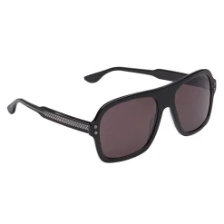 Bottega Veneta - Acetate Aviator Classic Sunglasses - Black Grey - Sunglasses - Bottega Veneta Eyewear - Avvenice