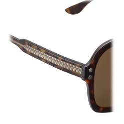 Bottega Veneta - Acetate Aviator Classic Sunglasses - Brown Havana - Sunglasses - Bottega Veneta Eyewear - Avvenice