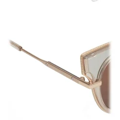 Bottega Veneta - Acetate Cat Eye Sunglasses - Transparent Light Honey - Sunglasses - Bottega Veneta Eyewear - Avvenice