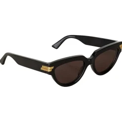 Bottega Veneta - Acetate Cat-Eye Sunglasses - Black - Sunglasses - Bottega Veneta Eyewear - Avvenice