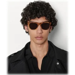 Bottega Veneta - Acetate Classic D Frame Sunglasses - Amber Radica Gray - Sunglasses - Bottega Veneta Eyewear - Avvenice