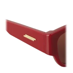 Bottega Veneta - Acetate D Design Sunglasses - Bordeaux Red - Sunglasses - Bottega Veneta Eyewear - Avvenice