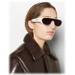 Bottega Veneta - Acetate Mask Sunglasses - Ivory Grey - Sunglasses - Bottega Veneta Eyewear - Avvenice