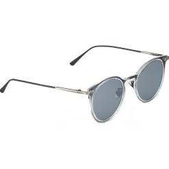 Bottega Veneta - Acetate Round Sunglasses - Crystal Silver - Sunglasses - Bottega Veneta Eyewear - Avvenice