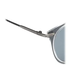 Bottega Veneta - Acetate Round Sunglasses - Crystal Silver - Sunglasses - Bottega Veneta Eyewear - Avvenice