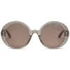 Bottega Veneta - Acetate Round Oversize Sunglasses - Brown - Sunglasses - Bottega Veneta Eyewear - Avvenice