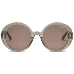 Bottega Veneta - Acetate Round Oversize Sunglasses - Brown - Sunglasses - Bottega Veneta Eyewear - Avvenice