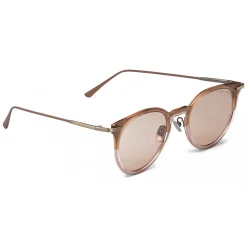 Bottega Veneta - Acetate Round Sunglasses - Brown Pink - Sunglasses - Bottega Veneta Eyewear - Avvenice